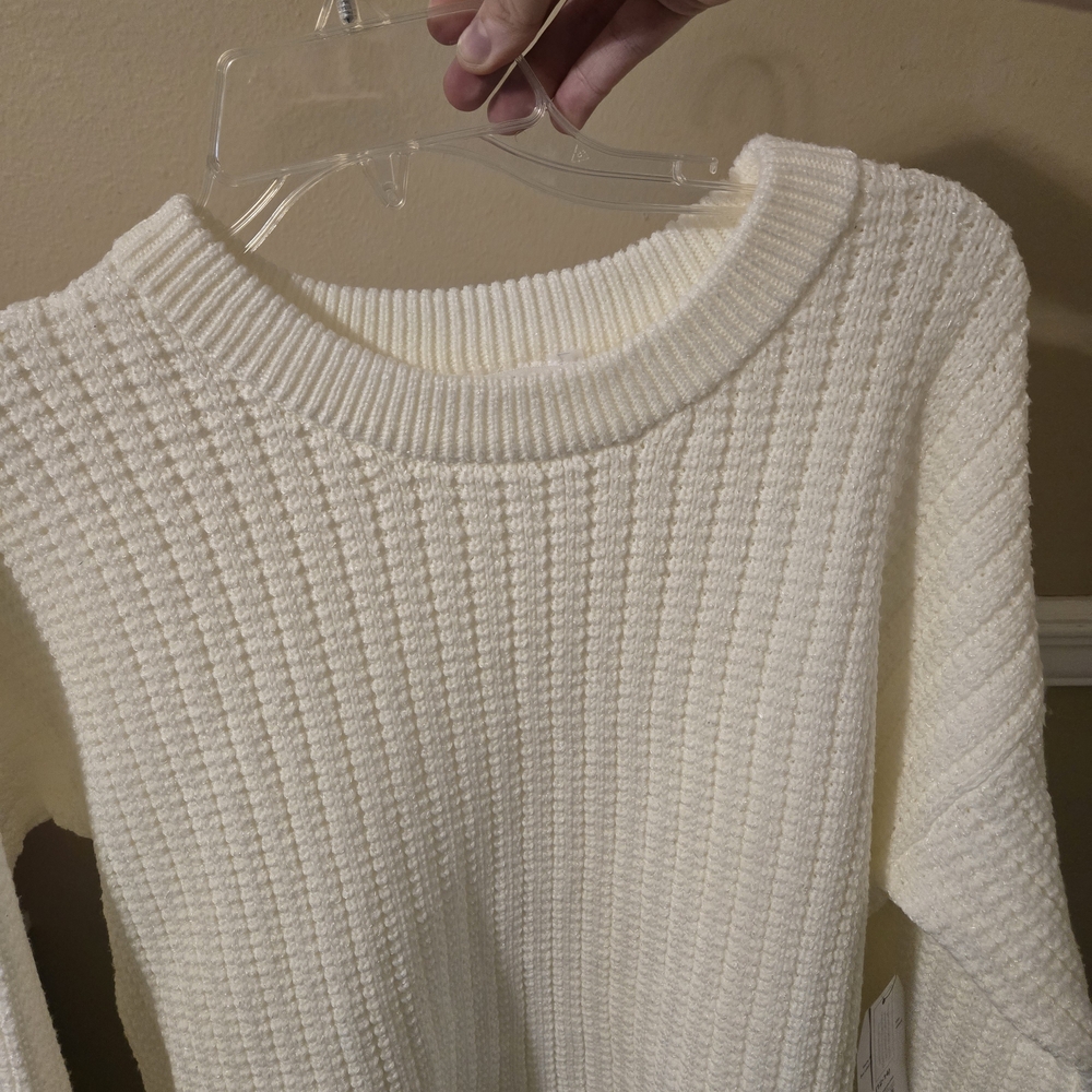 White Polyester Sweater